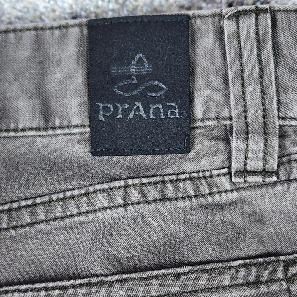 Prana Slim Fit Pants Mens 32 Brown Stretch Organic Cotton Blend Excellent